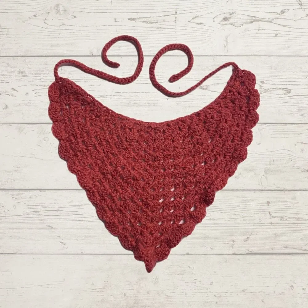 Burnt Orange Cozy Chunky Knit Handmade Crochet Bandana Headband